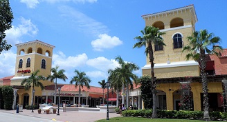 Picture showing the entrance to the Gulf Coast Town Center shops