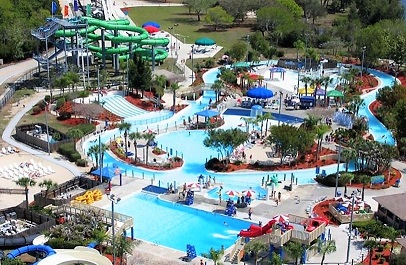 Picture showing an aerial of Sun Splash Water Park 
