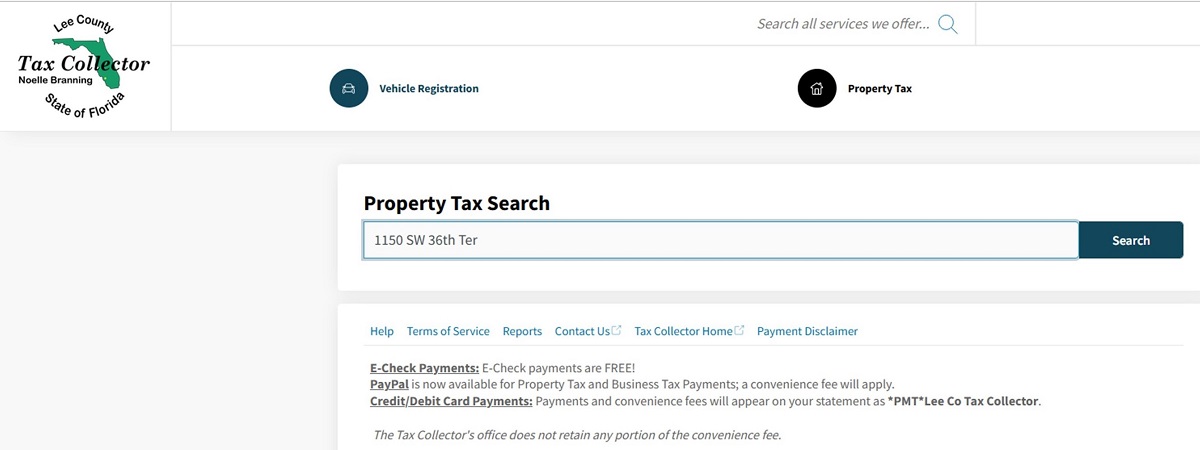 Cape Coral Property Tax Bill Search