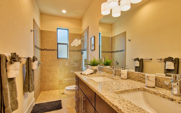 Picture of the New Construction Model Sunset Bay 2 version 2 showing the master bathroom 2