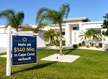 Cape Coral Immobilien verkauft - Bild eines Verkaufsschildes